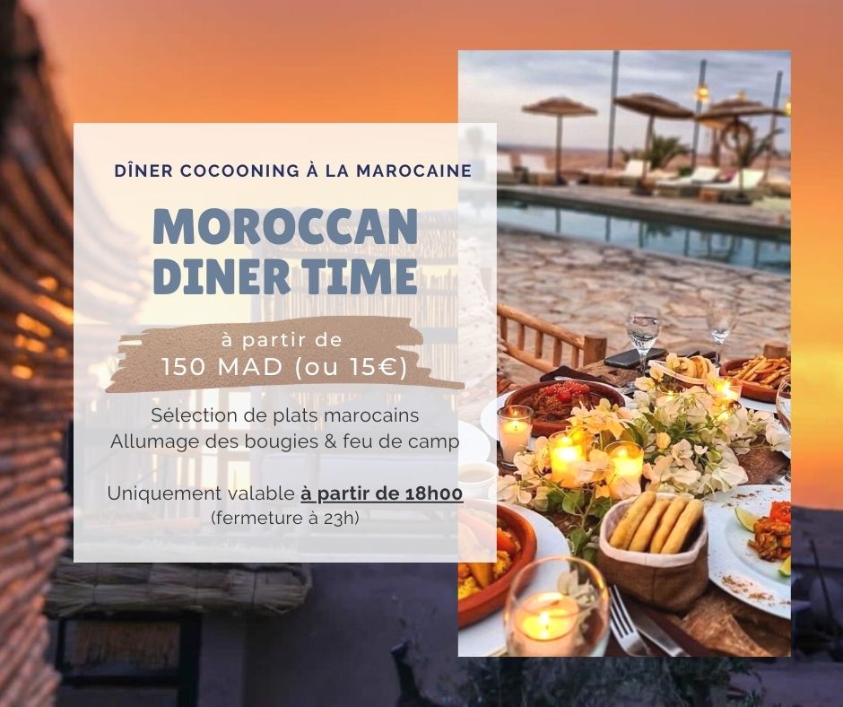 Night pass La Bohème Marrakech: dîner cocooning à Agafay